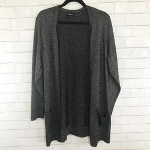 Torrid Black & Gold Boyfriend Button Front Cardigan Sweater Plus Size 2X